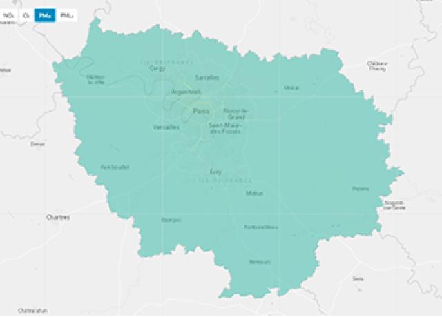 La pollution en direct en Ile-de-France