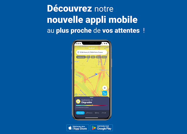 Visuel d'une capture d'écran de l'application mobile